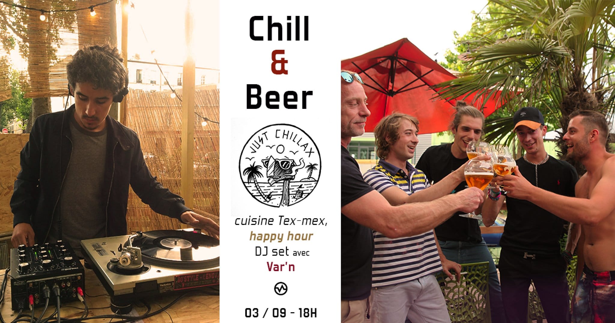 chill and beer - moment agréables -musique -platines- DJ - grillades