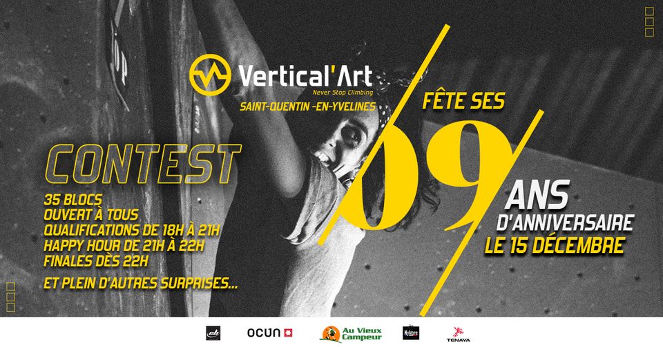 Anniversaire 9 ans Vertical'Art Saint-Quentin-en-Yvelines jeudi 15 décembre