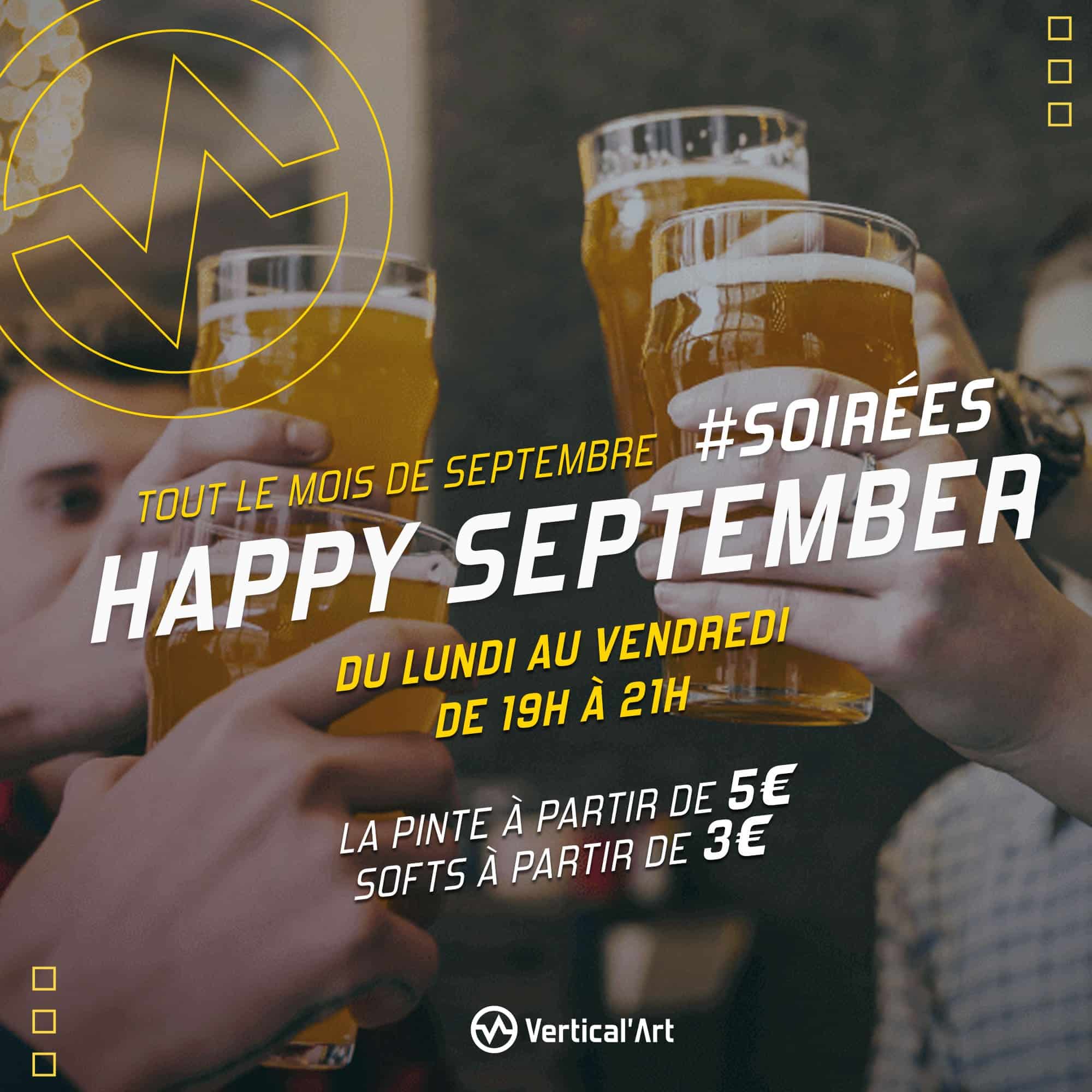Happy September : La pinte de bière à 5€ toute la semaine à Vertical'Art SQY !
