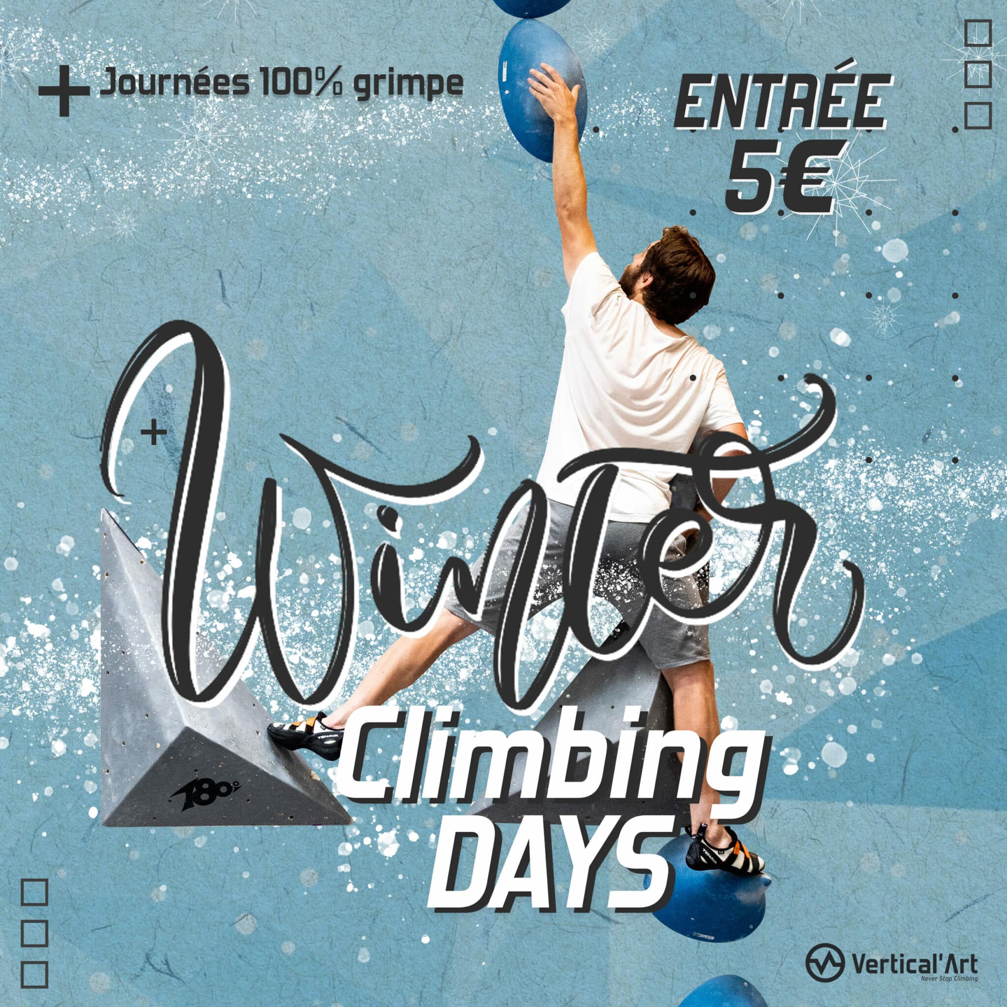 Winter Climbing Days à Vertical’Art SQY, escalade à 5€ pour tous pendant les vacances d'hiver