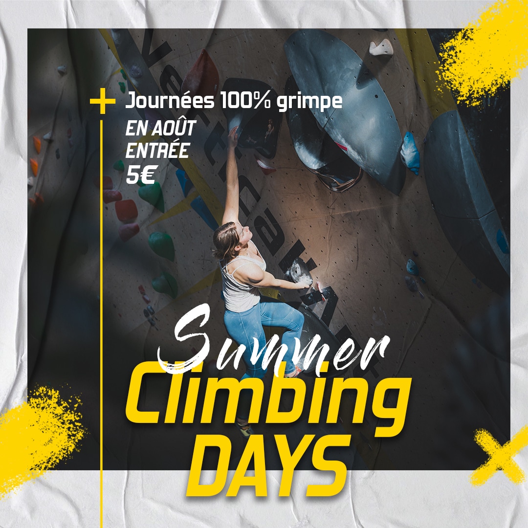 Summer Climbing Days à Vertical’Art SQY, escalade à 5€ pour tous en août 2024