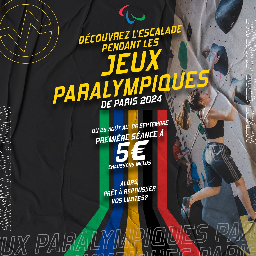 Jeux Paralympiques - Offre spéciale 1ère visite : Découvrez l'escalade pour 5€ à Vertical'Art Saint-Quentin-en-Yvelines